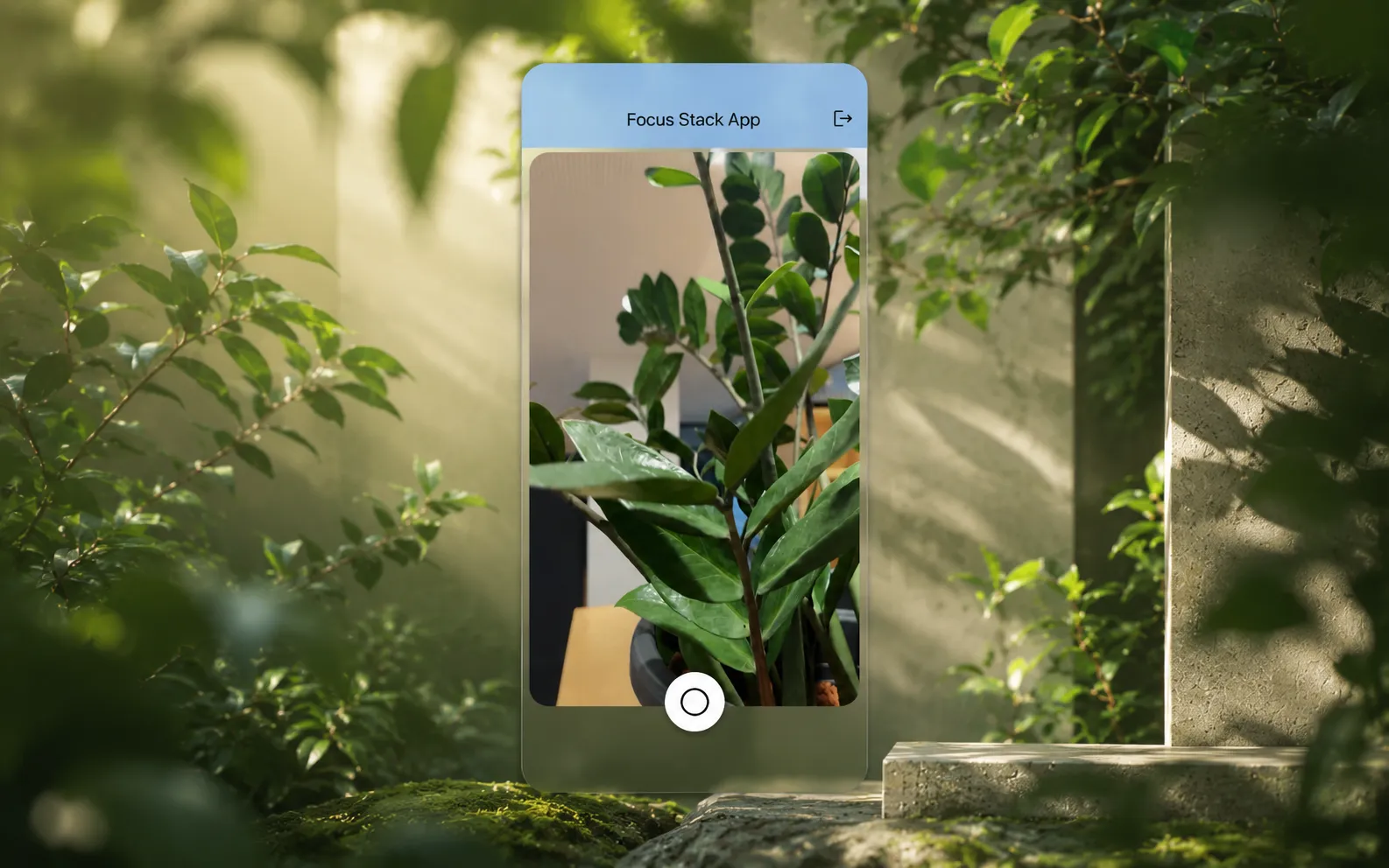 Focus Stack App — Schärfe aus der Vielschicht. — Oberfläche